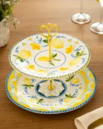 Amalfi Lemon Charm 2-Tier Cake Stand