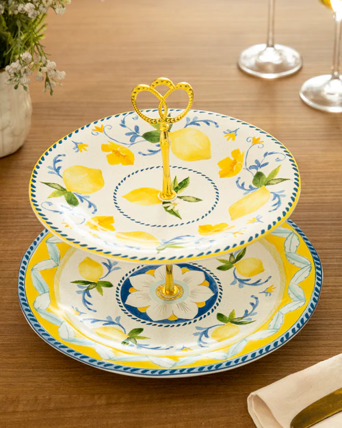 1C3A0187_500x Amalfi Lemon Charm 2-Tier Cake Stand - Image 1