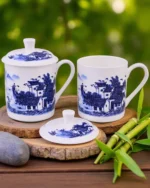 Blue Cottage' Fine Bone China Mug - Image 2